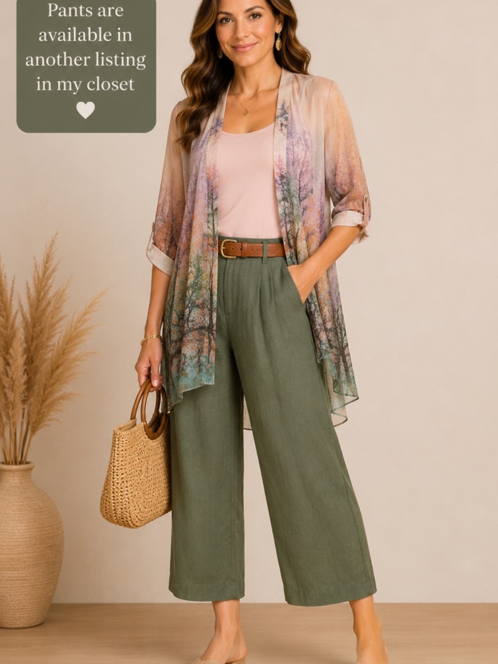 NWT - Aggel Linen Blend Pant - SzS - Picture 13 of 13